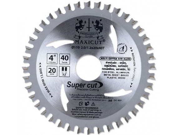 ใบเลื่อยวงเดือน 4"x40T Multi Cutter MAXICUT Super Cut